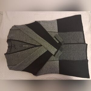 Womens 2X Kristin Nicole black and gray cardigan